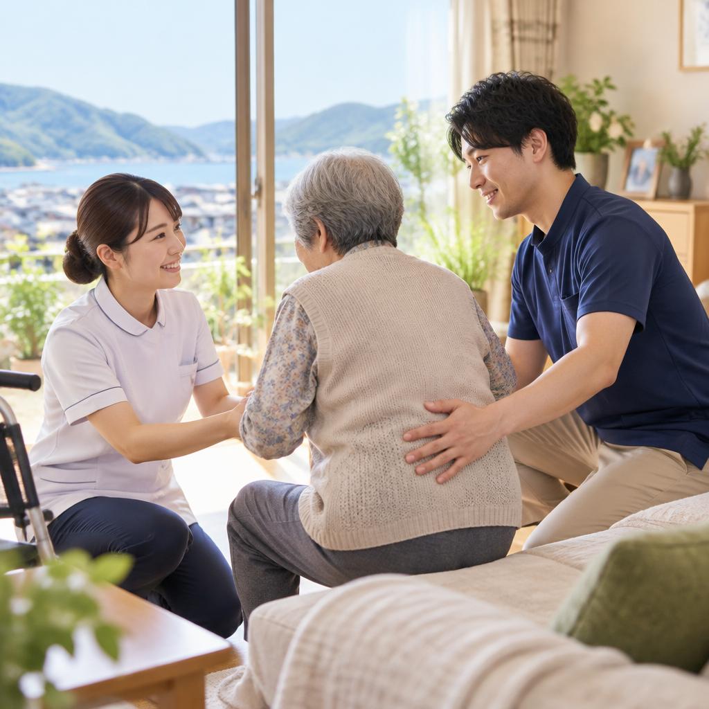 平生町で訪問看護・在宅リハビリをお考えの方へ。住み慣れたご自宅での安心を、看護師と理学療法士が支えます。