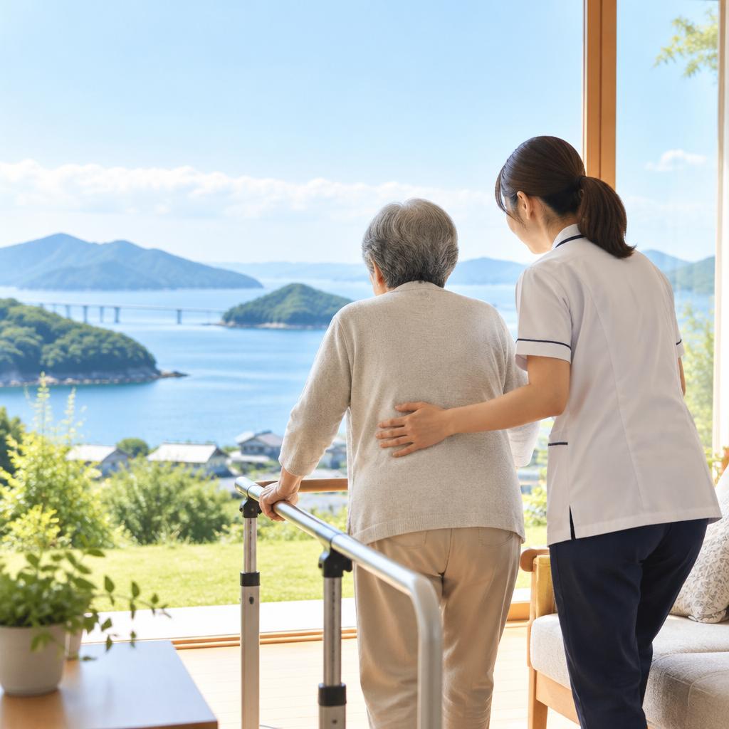 周防大島町で訪問看護・在宅リハビリをお探しの方へ。住み慣れた自宅での安心を、看護とリハビリの力で支えます。