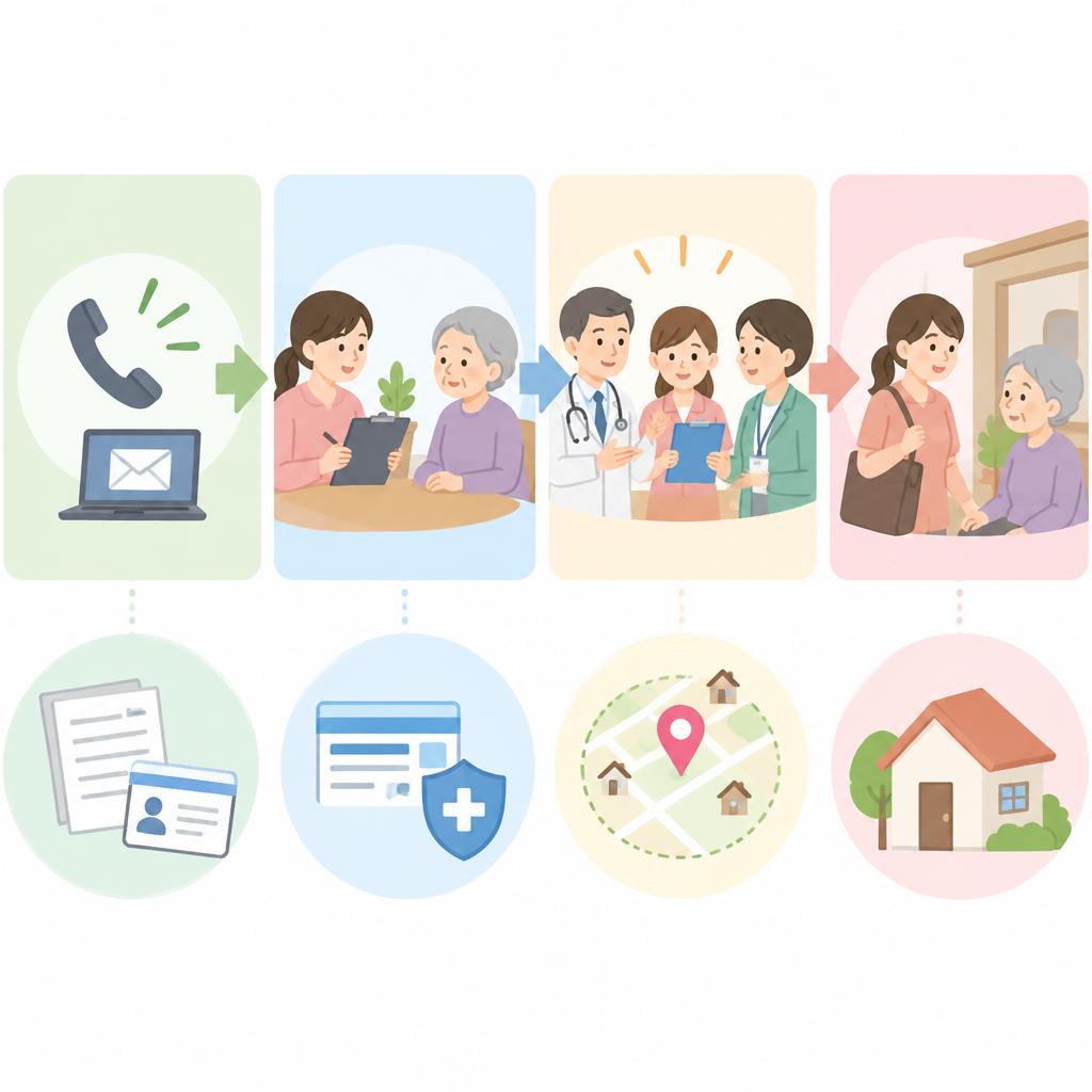 相談から利用開始まで、流れをわかりやすくご案内