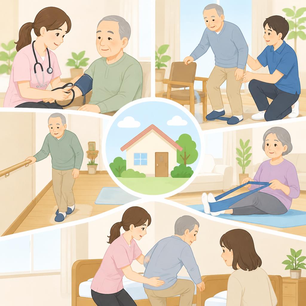 看護師・理学療法士がご自宅で一緒に取り組みます